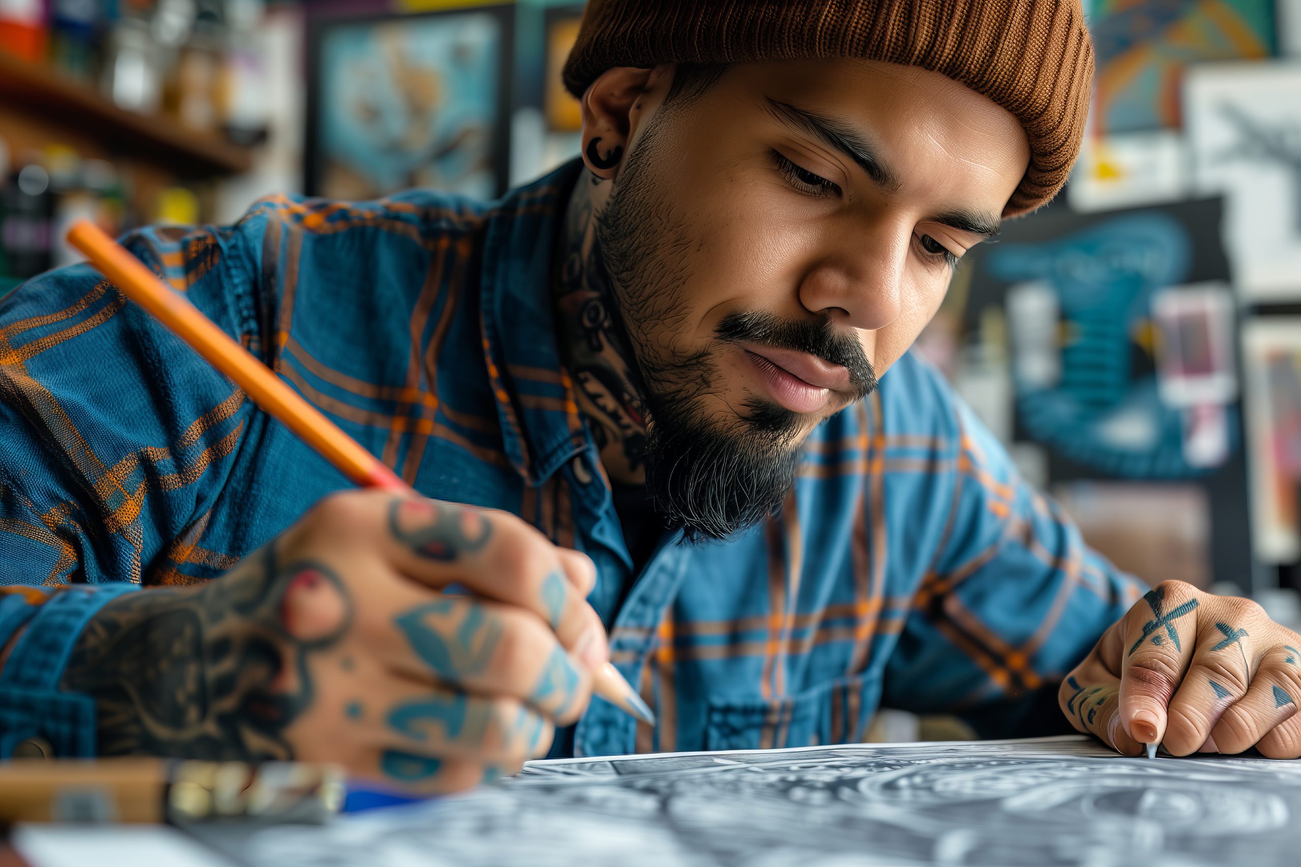 Visual storytelling student drawing comic narrative