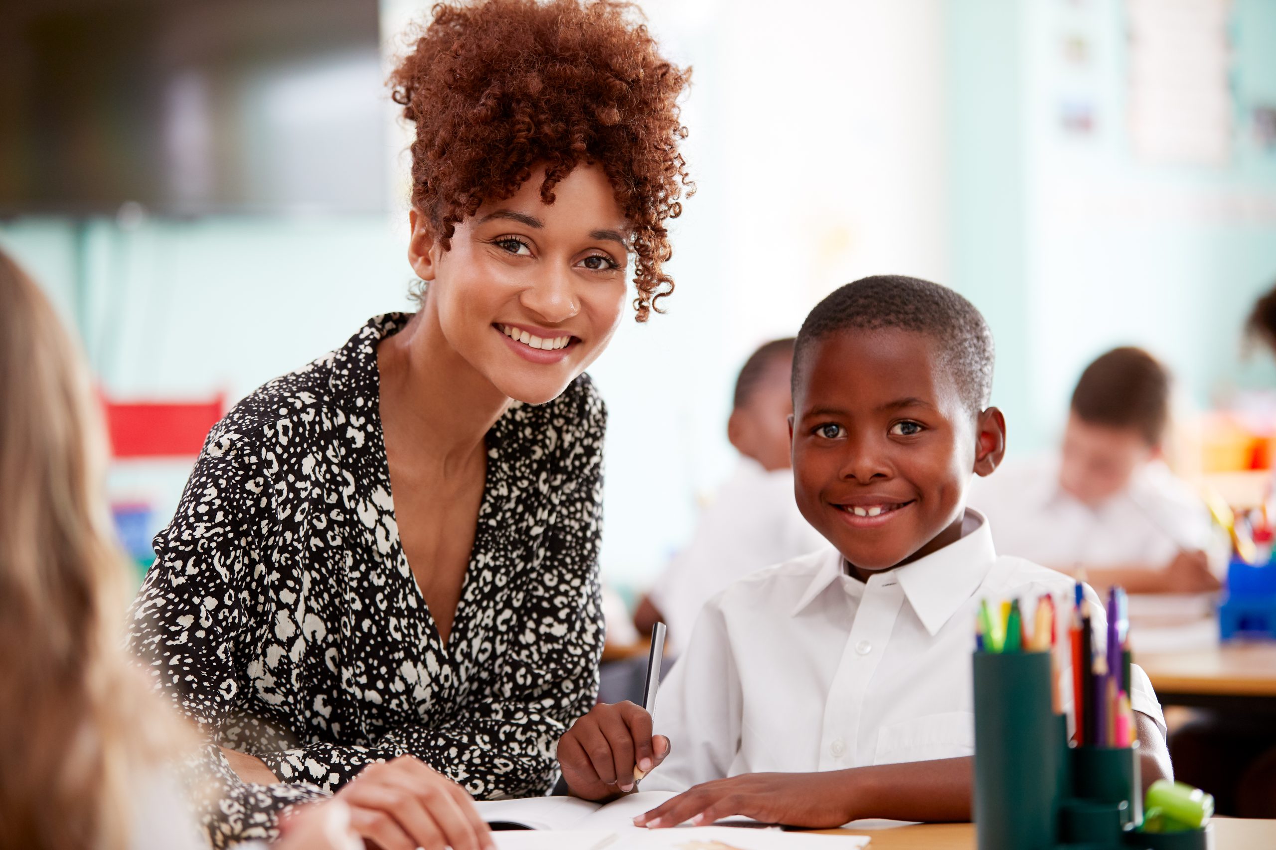 Elementary special education ma student teaching in classroom