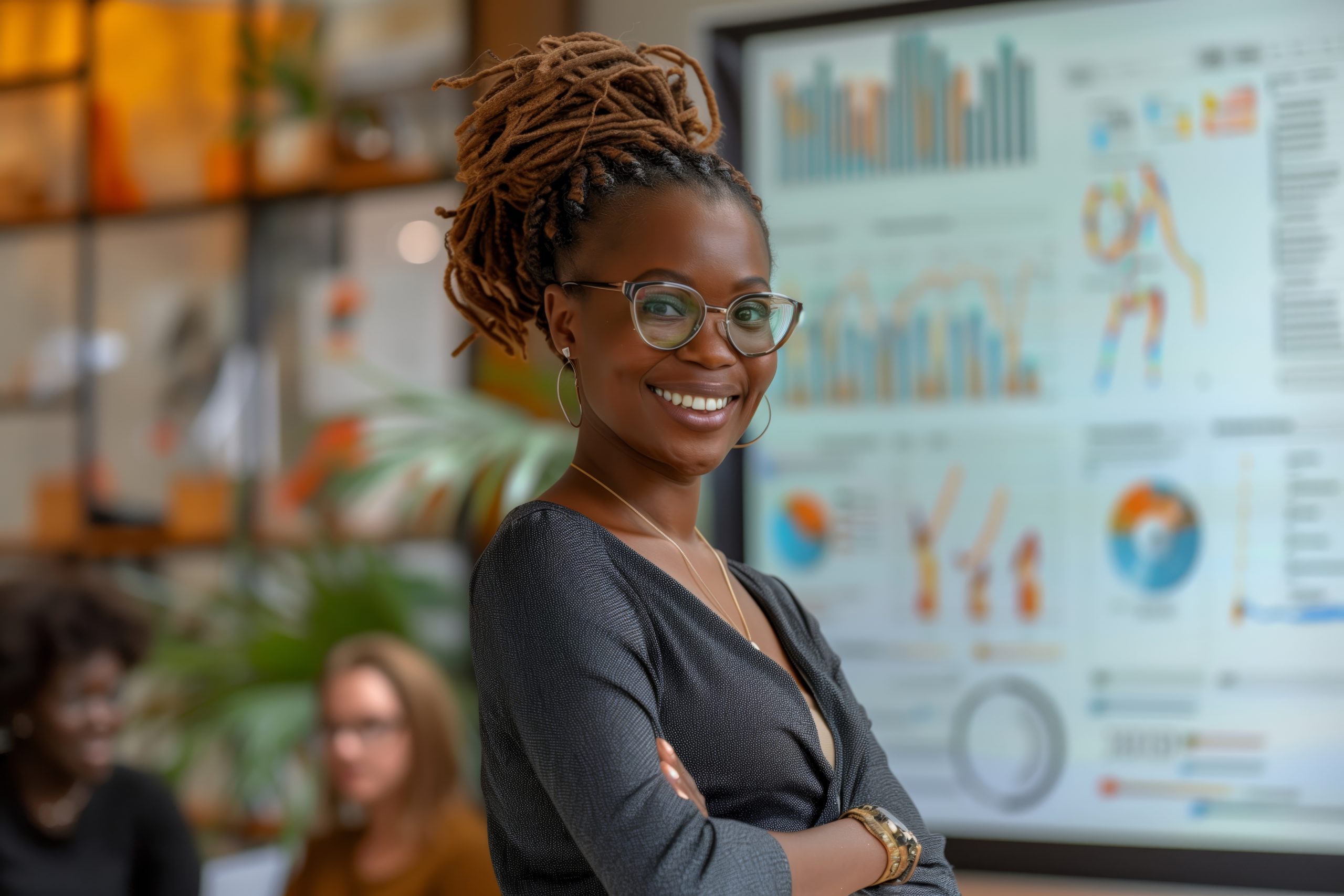 MBA Graduate presenting strategy at work