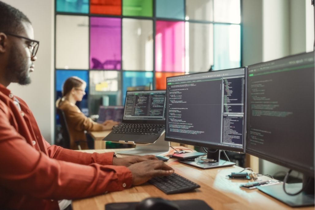 Student practicing program skills with appropriate tools in a relevant setting.